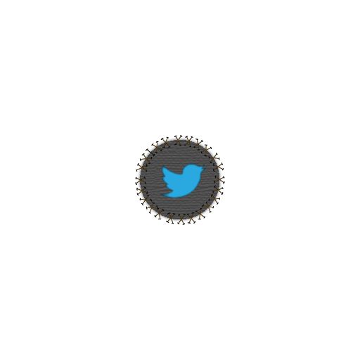 Twitter, social network, patch, bird, seam, social, yama icon