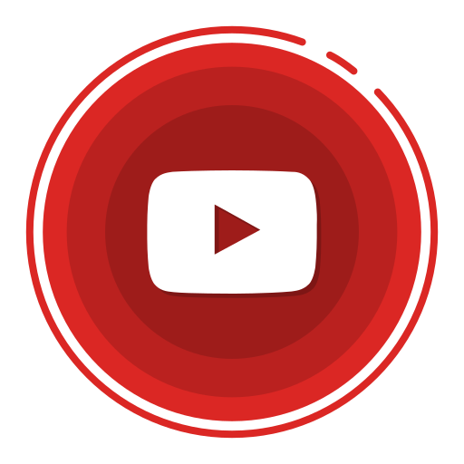 Social media icons, youtube icon