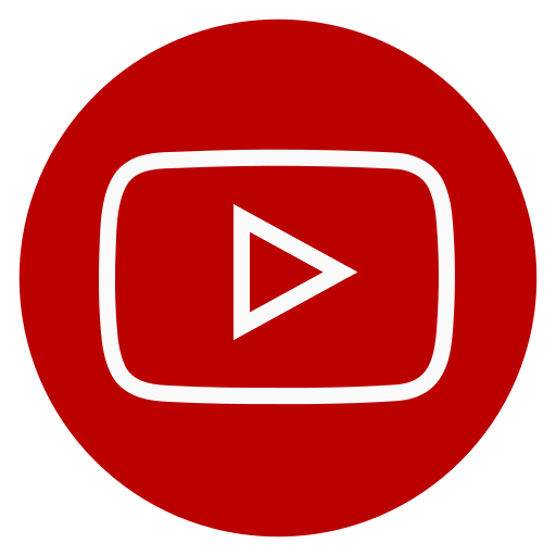 Circle, outline, youtube icon