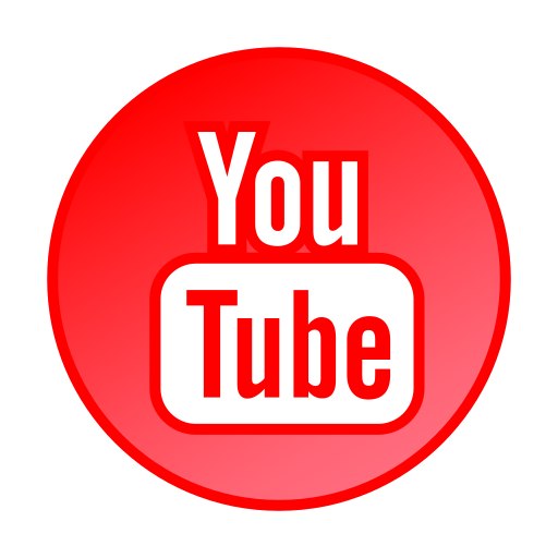 Circle, gradient, gradient icon, social media, youtube icon