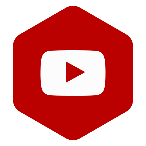 Hexagon, media, polygon, social, youtube icon