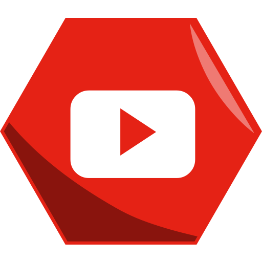 Hexagon, media, networking, social, video, youtube icon