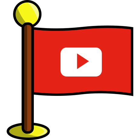 Flag, media, networking, play, social, youtube icon