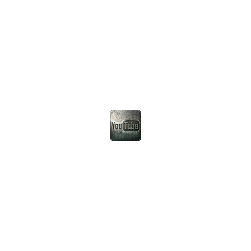 Engraved, highlight, metal, social media, youtube icon