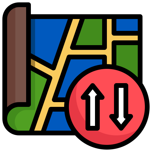 Sync, map, location, placeholder, street icon