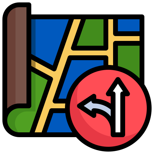 Direction, map, location, placeholder, street icon