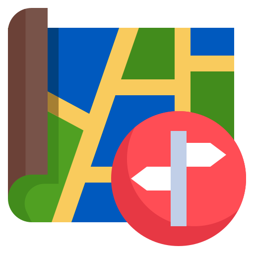 Sign, map, location, placeholder, street icon