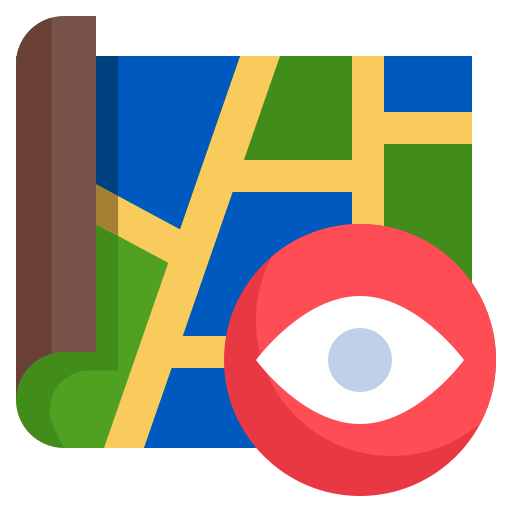 View, map, location, placeholder, street icon