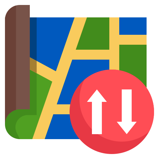 Sync, map, location, placeholder, street icon