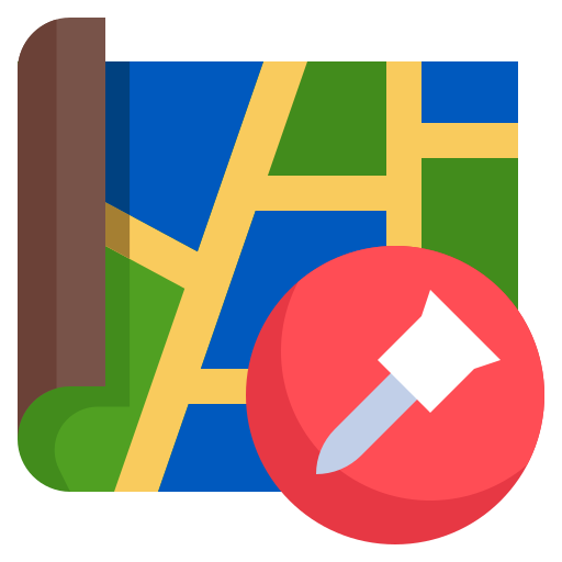 Pin, map, location, placeholder, street icon