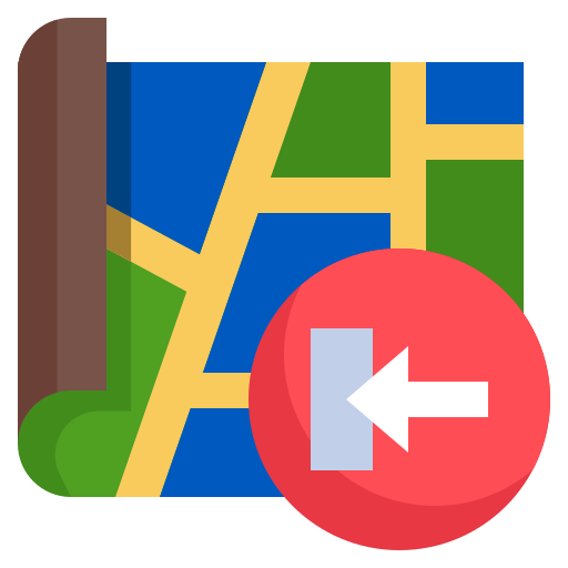 Log, in, map, location, placeholder, street icon