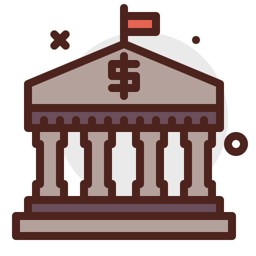 Bank, lie, bribe icon