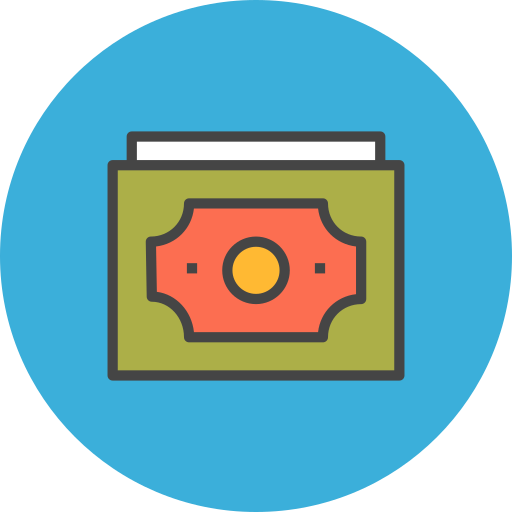 Dollar, bank, finance, cash icon