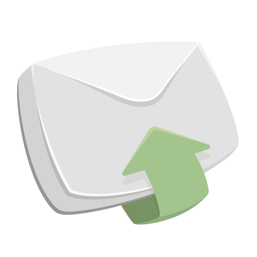 Arrow up, email, envelope, inbox, letter, mail, recieved icon