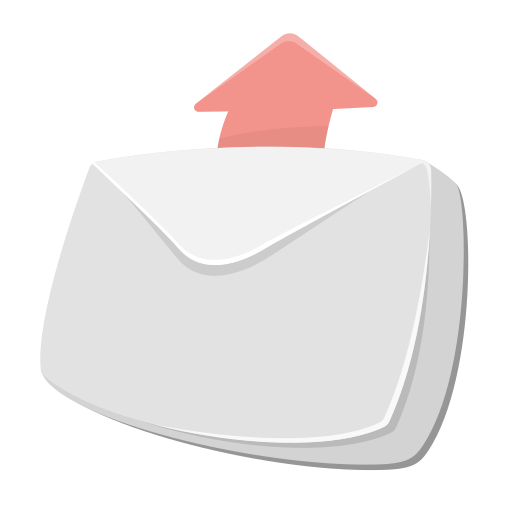 Arrow up, email, envelope, mail, outgoing, send, sent icon