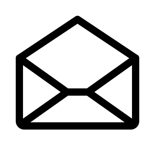 Envelope, open, light icon