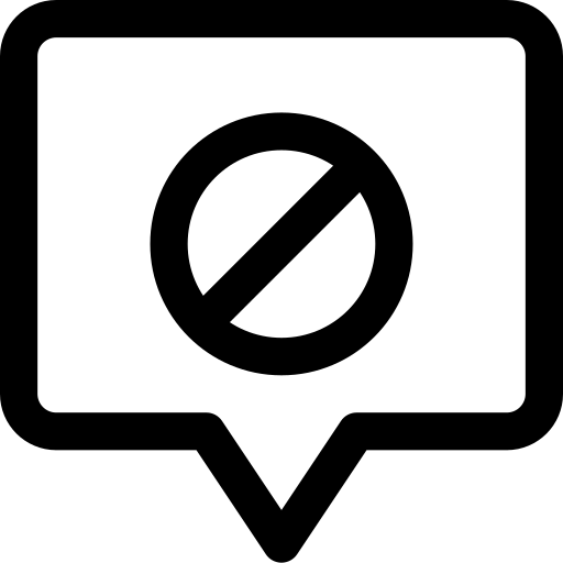 Message, no, access icon