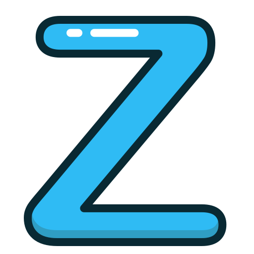 Blue, letter, z, alphabet, letters icon