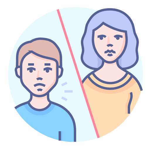 Contact, coronavirus, preventive measure, social distancing icon