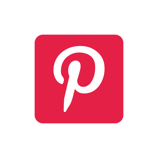 Letter, logo, pinterest logo, social media icon