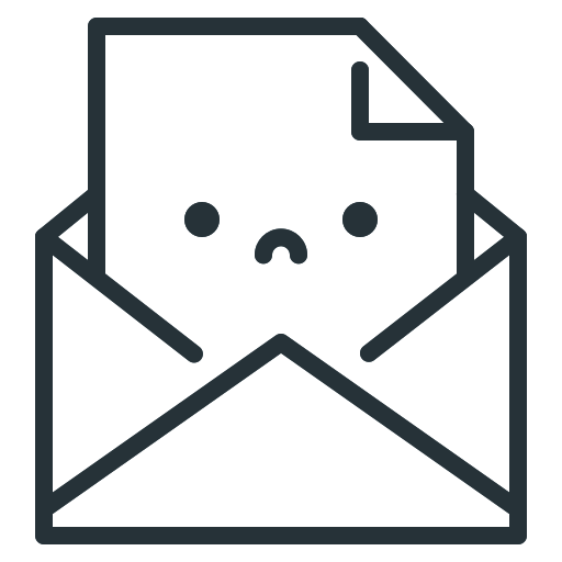 Message, letter, mail, unsubscribe, emoji icon