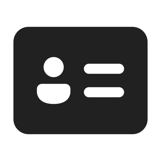Ic, fluent, contact, card, filled icon