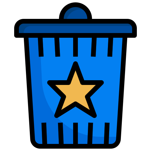 Star, email, delete, recycle, trash, can, interface icon