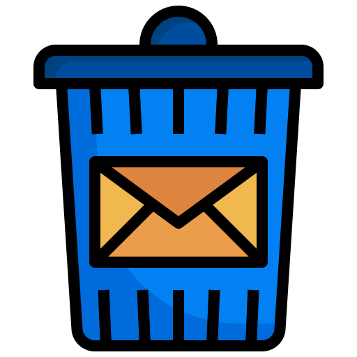 Email, delete, recycle, trash, can, interface icon
