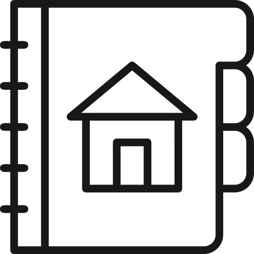 Address, contact, book icon