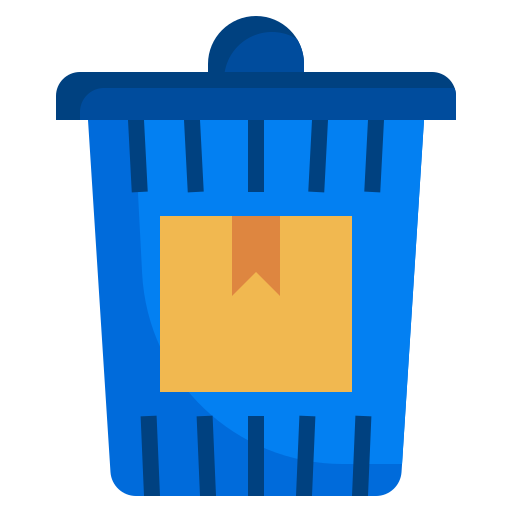 Box, email, delete, recycle, trash, can, interface icon