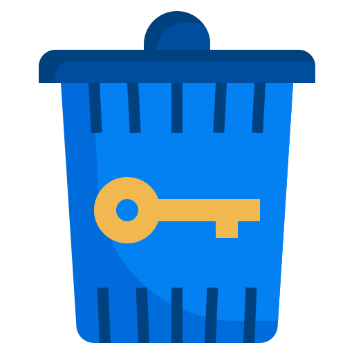 Password, email, delete, recycle, trash, can, interface icon