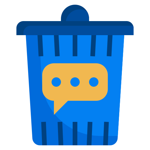 Message, email, delete, recycle, trash, can, interface icon