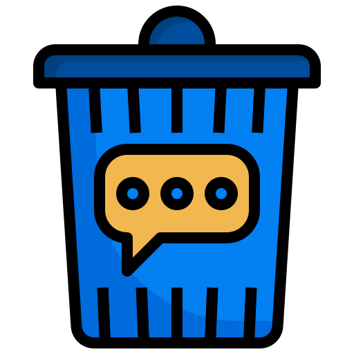 Message, email, delete, recycle, trash, can, interface icon