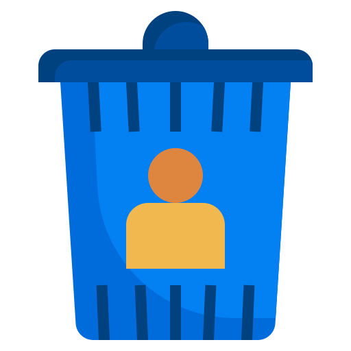 User, email, delete, recycle, trash, can, interface icon