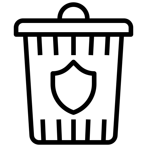 Security, email, delete, recycle, trash, can, interface icon