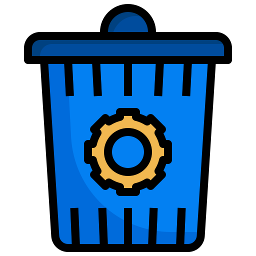 Setting, email, delete, recycle, trash, can, interface icon