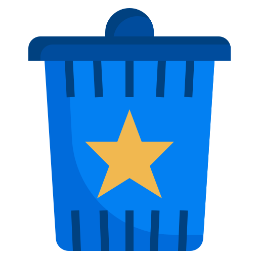 Star, email, delete, recycle, trash, can, interface icon
