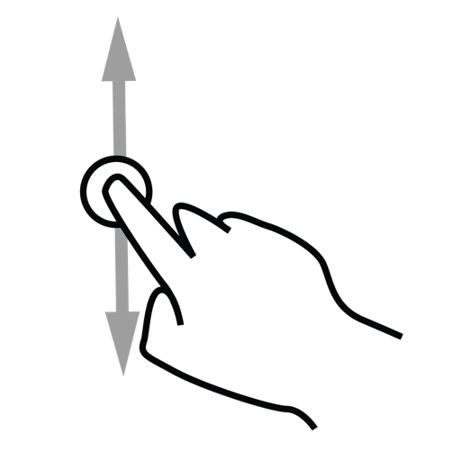 Finger, gestureworks, scroll icon