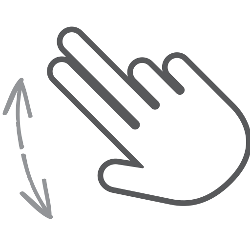 Finger, gesture, hand, interactive, pinch, scroll, swipe icon