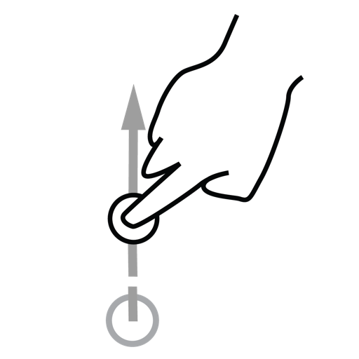 Finger, gestureworks, swipe icon