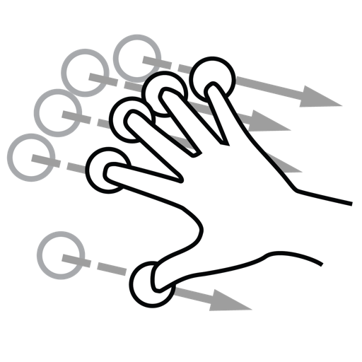 Finger, five, flick, gestureworks icon