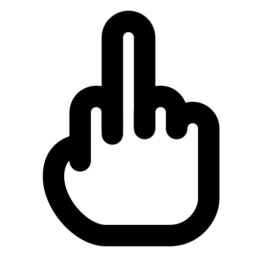 Middle, finger icon