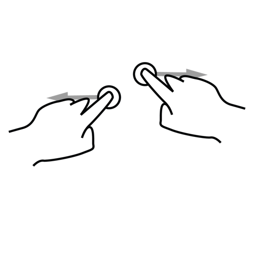 Finger, gestureworks, split icon