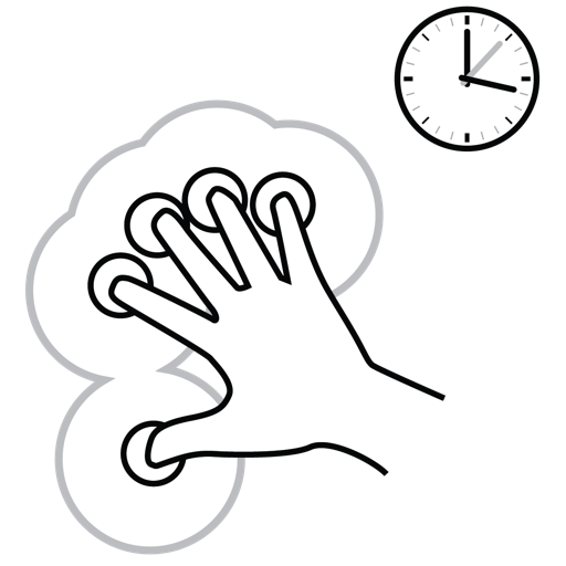 Finger, five, gestureworks, hold icon