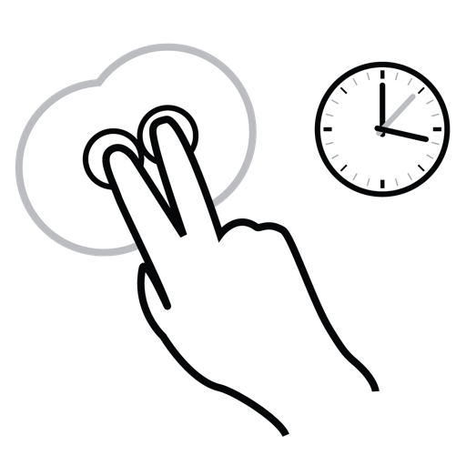Finger, gestureworks, hold, two icon