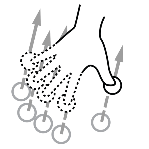 Finger, gestureworks, n, swipe icon
