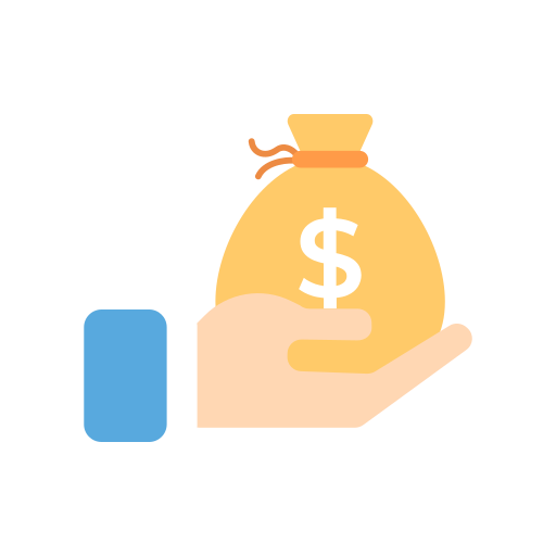 Salary, hand, finger, touch, interaction, essential icon