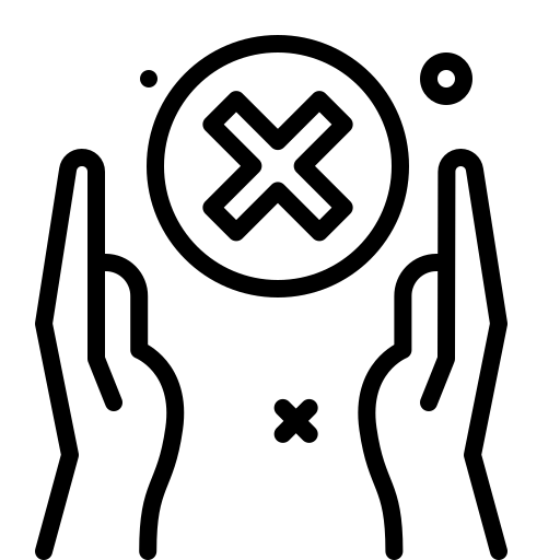 Negative, hands, status icon