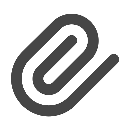 Attach, attachment, clip, file, data, link icon