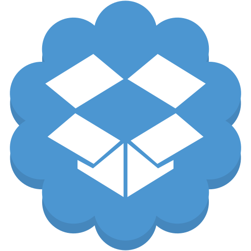 Cloud, data, dropbox, flower, media, round, social icon